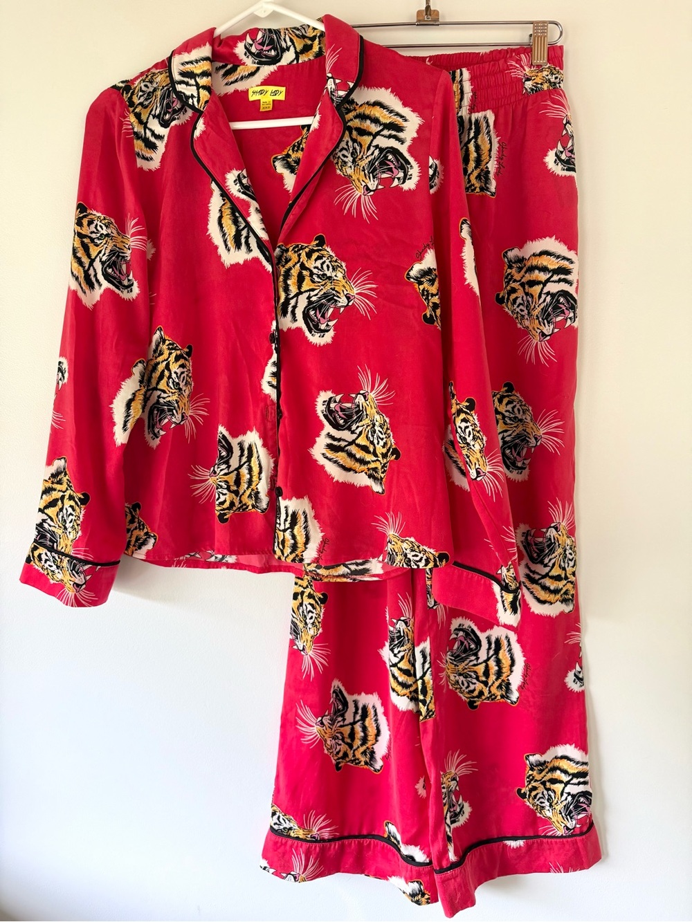 Shady Lady Women’s Red Tiger Print Pajama Set